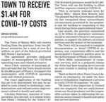 Town Announces Funding for Covid Costs