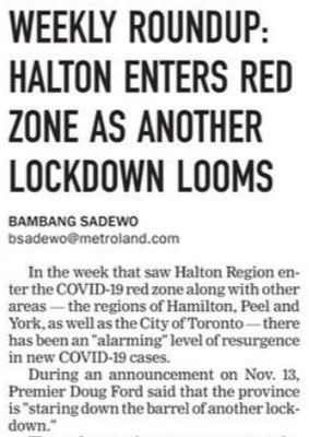 Halton Enters Red Zone