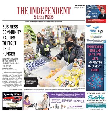 Independent & Free Press (Georgetown, ON), 18 March 2021