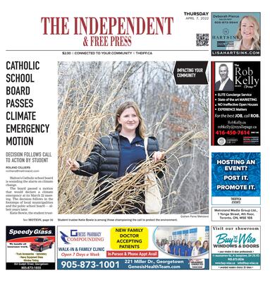 Independent & Free Press (Georgetown, ON), 7 April 2022