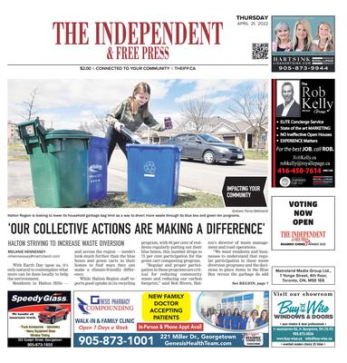 Independent & Free Press (Georgetown, ON), 21 April 2022