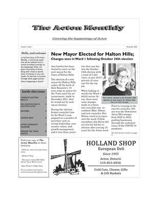 The Acton Monthly, November 2022