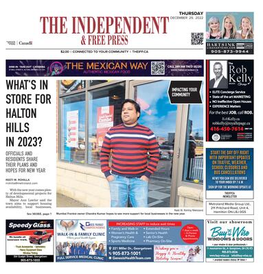 Independent & Free Press (Georgetown, ON), 29 December 2022