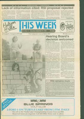 Halton Hills This Week (Georgetown, ON), 19 September 1992