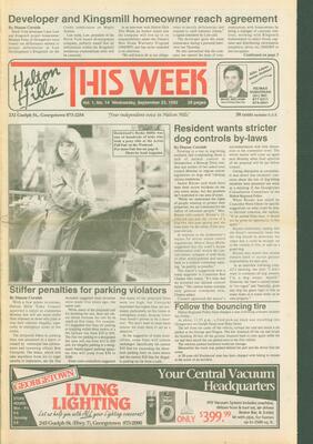 Halton Hills This Week (Georgetown, ON), 23 September 1992