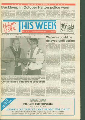 Halton Hills This Week (Georgetown, ON), 3 October 1992