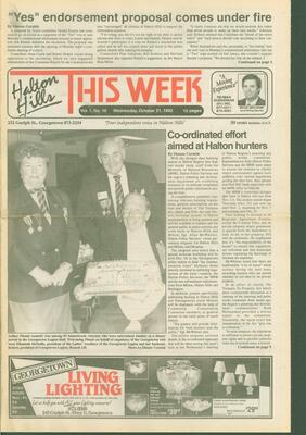 Halton Hills This Week (Georgetown, ON), 21 October 1992