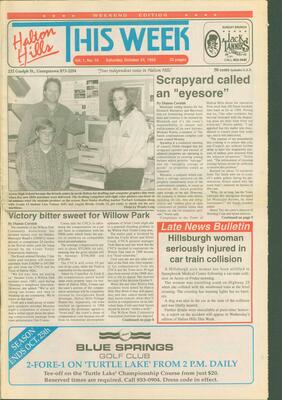 Halton Hills This Week (Georgetown, ON), 24 October 1992