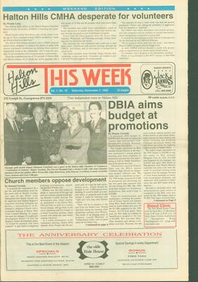 Halton Hills This Week (Georgetown, ON), 7 November 1992