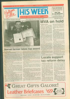 Halton Hills This Week (Georgetown, ON), 5 December 1992