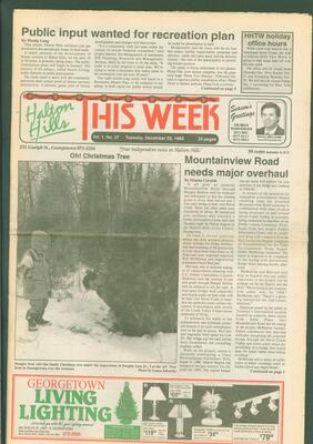 Halton Hills This Week (Georgetown, ON), 22 December 1992