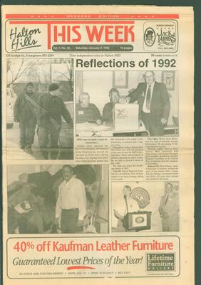 Halton Hills This Week (Georgetown, ON), 2 January 1993