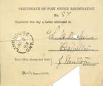 Limehouse Post Office Certificate