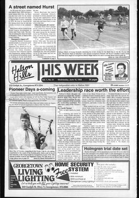 Halton Hills This Week (Georgetown, ON), 16 June 1993