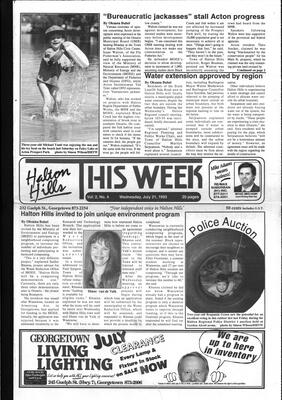 Halton Hills This Week (Georgetown, ON), 21 July 1993