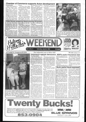 Halton Hills This Week (Georgetown, ON), 24 July 1993