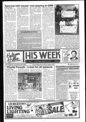 Halton Hills This Week (Georgetown, ON), 18 August 1993