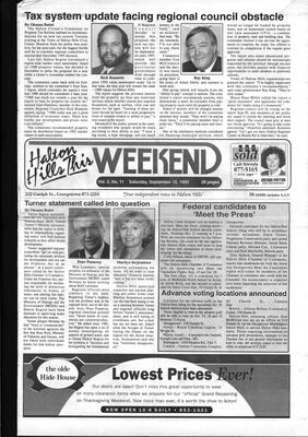 Halton Hills This Week (Georgetown, ON), 18 September 1993