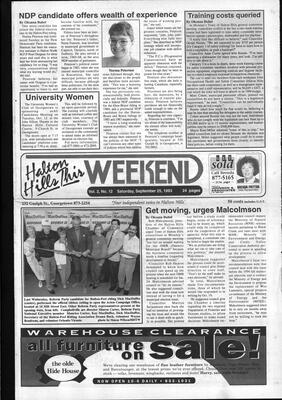 Halton Hills This Week (Georgetown, ON), 25 September 1993