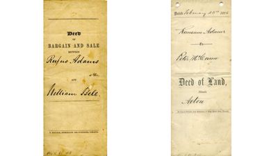 Adams Family Land Deeds