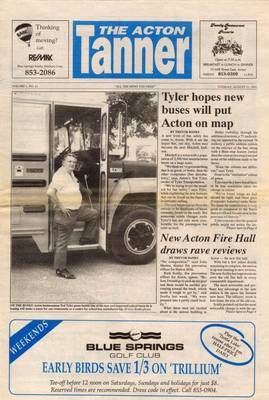 Acton Tanner (Acton, ON), 11 Aug 1992