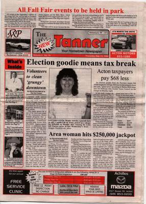 New Tanner (Acton, ON), 13 May 1999