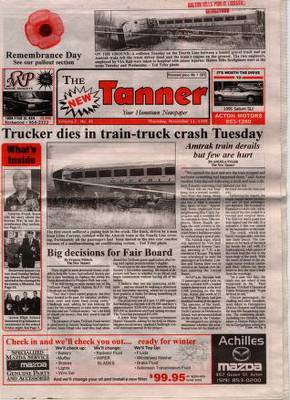 New Tanner (Acton, ON), 11 Nov 1999