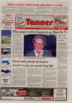 New Tanner (Acton, ON), 30 Aug 2001