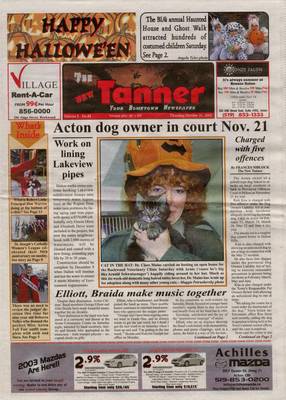 New Tanner (Acton, ON), 31 Oct 2002