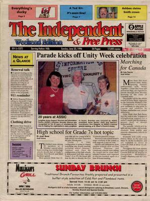 Independent & Free Press (Georgetown, ON), 23 Jun 1996