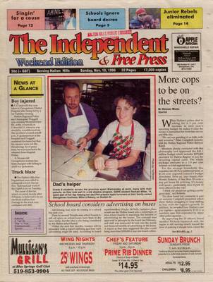 Independent & Free Press (Georgetown, ON), 10 Nov 1996