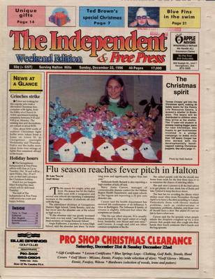 Independent & Free Press (Georgetown, ON), 22 Dec 1996