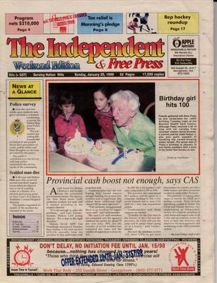 Independent & Free Press (Georgetown, ON), 25 Jan 1998