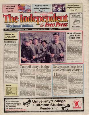 Independent & Free Press (Georgetown, ON), 26 Apr 1998