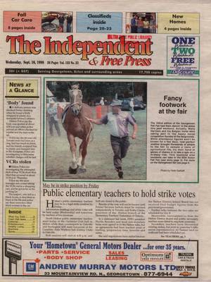 Independent & Free Press (Georgetown, ON), 16 Sep 1998