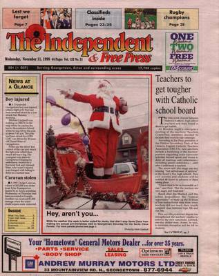 Independent & Free Press (Georgetown, ON), 11 Nov 1998