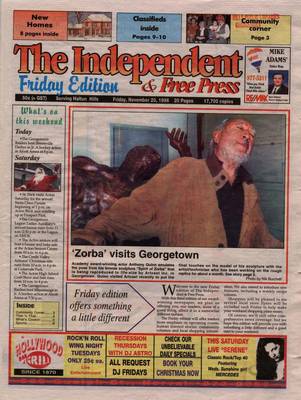 Independent & Free Press (Georgetown, ON), 20 Nov 1998