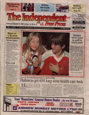 Independent & Free Press (Georgetown, ON), 2 Dec 1998