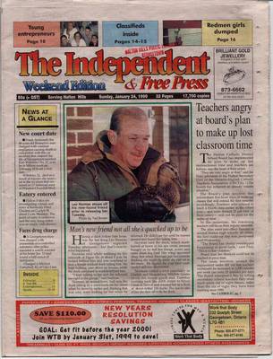 Independent & Free Press (Georgetown, ON), 24 Jan 1999