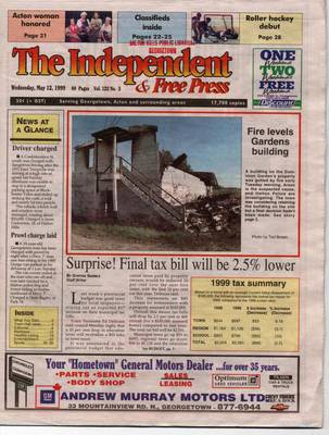 Independent & Free Press (Georgetown, ON), 12 May 1999