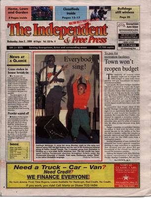 Independent & Free Press (Georgetown, ON), 2 Jun 1999