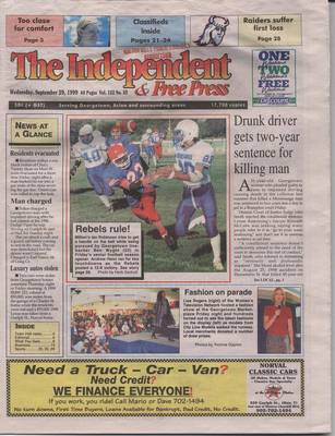 Independent & Free Press (Georgetown, ON), 29 Sep 1999