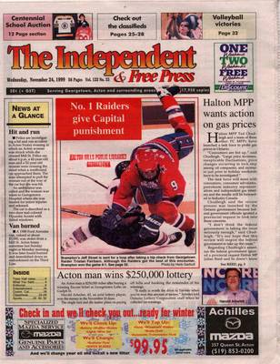 Independent & Free Press (Georgetown, ON), 24 Nov 1999