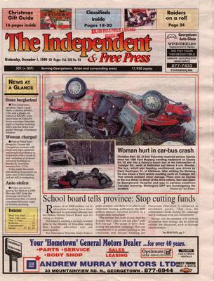 Independent & Free Press (Georgetown, ON), 1 Dec 1999