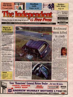 Independent & Free Press (Georgetown, ON), 15 Dec 1999