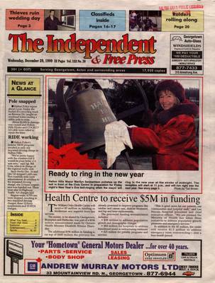 Independent & Free Press (Georgetown, ON), 29 Dec 1999