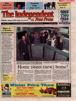 Independent & Free Press (Georgetown, ON), 5 Jan 2000