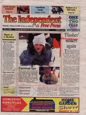 Independent & Free Press (Georgetown, ON), 16 Feb 2000