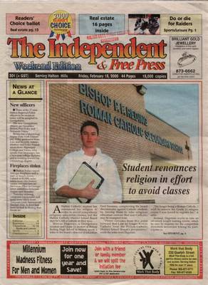 Independent & Free Press (Georgetown, ON), 18 Feb 2000