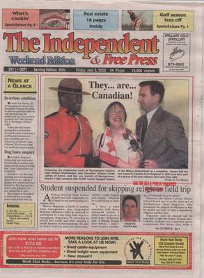 Independent & Free Press (Georgetown, ON), 5 May 2000